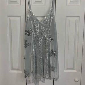 Silver sparkly dress